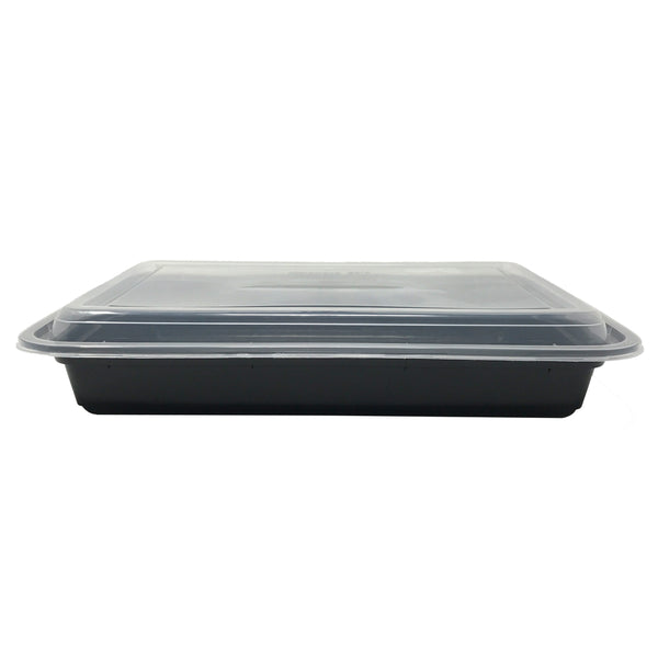 HD RE-58B 58OZ Rect Plastic Container and Lid, 150 Sets