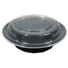 TD F-6016 16OZ Round Plastic Container and Lid, 150 Sets