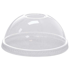 Clear PET Dome Lid w/ Hole for PET Clear Cup 12OZ-24OZ, 1000/CS