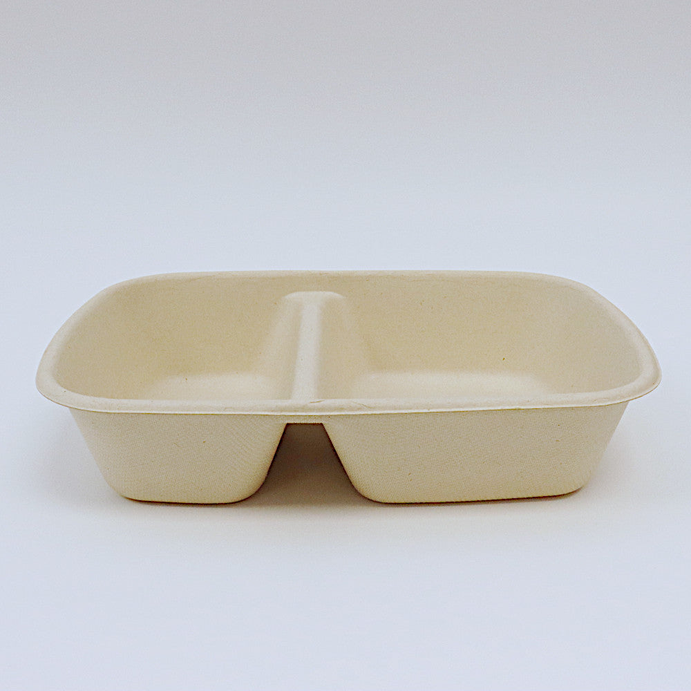 Biodegradable Two Compartment Tray