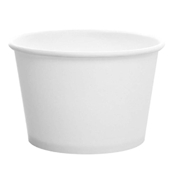 Karat 8OZ Paper Food Container (White) C-KDP8W, 20X50