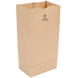 8 LB Kraft Brown Paper Bag (Thin) 18408, 500/CS