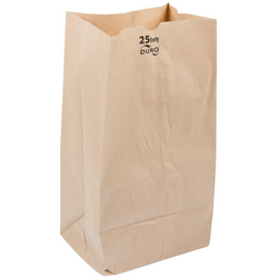 25 LB Kraft Brown Paper Bag (Shorty Heavy), 400/CS