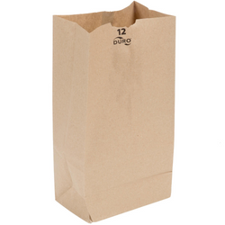 12 LB Kraft Brown Paper Bag (Thin) 18412, 500/CS
