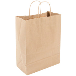Paper Bag w/ Twisted Handle (Shopping Bags Kraft Small) 9.5 X 5.25X 13.5, 250/CS