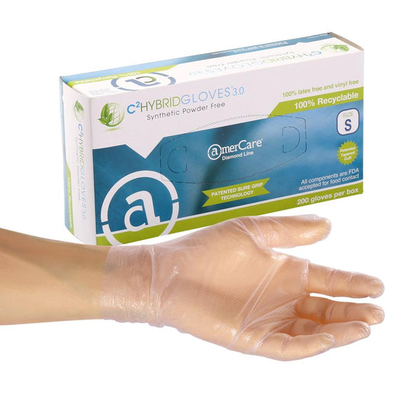 C2 Hybrid Gloves AmerCare 3699-1 Small, 5X200