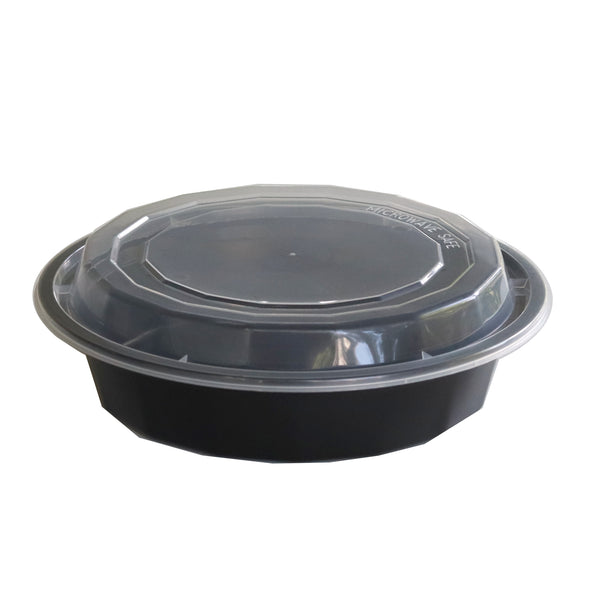 TD F-6016 16OZ Round Plastic Container and Lid, 150 Sets