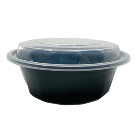 TD F-7032 32OZ Round Plastic Container and Lid, 150 Sets